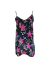 Any Old Iron Women's Black / Pink / Purple Multicolor Printed Circus Rider Short Dress