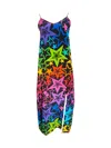 Any Old Iron Women's Black / Red Multicolor New Rainbow Star Long Dress In Blue