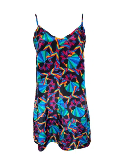 Any Old Iron Women's Black / Red Multicolor Rainbow Skull Short Dress