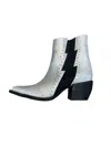 Any Old Iron Women's Black / Silver The Silver Lightning Bolt Leather Boots In Black/silver