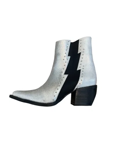 Any Old Iron Women's Black / Silver  The Lightning Bolt Boots In Black/silver