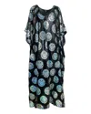 Any Old Iron Women's Black / Silver Iridescent Smiley Reversible Sequin Kaftan In Black/silver