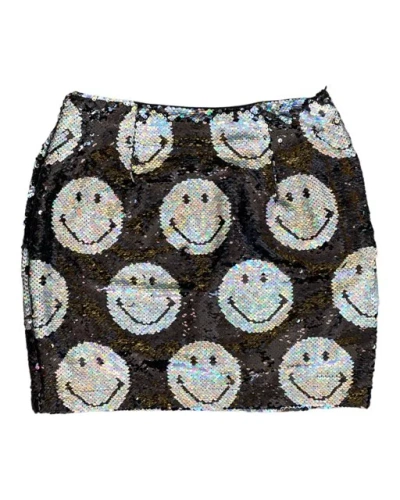 Any Old Iron Women's Black / Silver  X Smiley Iridescent Skirt In Black/silver