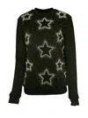 Any Old Iron Women's Black / Silver Silver Beaded Starburst Black Sweatshirt In Black/silver