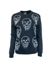 Any Old Iron Women's Black / Silver Silver Skull Fringe Sweatshirt In Black/silver