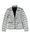Any Old Iron Women's Black / White Reversible Sequin Ziggy Blazer Jacket In Black/white