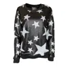 Any Old Iron Women's Black / White / Silver Black Sparkle Star Reversible Sequin Sweatshirt In Black/white/silver