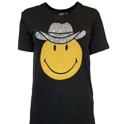 Any Old Iron Women's Black / Yellow / Orange  X Smiley Cowboy T-shirt In Black/yellow/orange