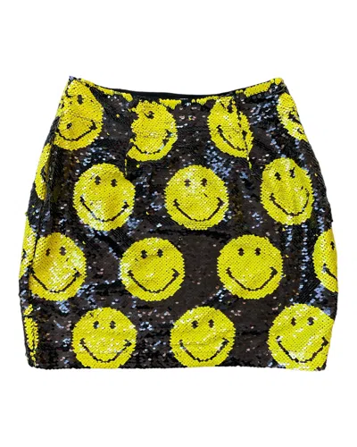 Any Old Iron Women's Black / Yellow / Orange  X Smiley Skirt