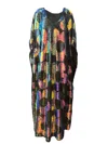 Any Old Iron Women's Blue / Pink / Purple Iridescent Quantastic Sequin Qaftan In Blue/pink/purple