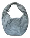 Any Old Iron Women's Blue / Silver Slade Gray Leather Shoulder Bag In Blue/silver