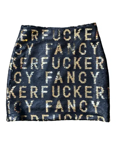 Any Old Iron Women's Gold / Black  Fancy Fucker Skirt