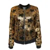 Any Old Iron Women's Gold / Black Goldie Sequin Bomber Jacket In Gold/black