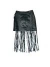 Any Old Iron Women's Gold / Black Golden Super Stud Leather Mini Skirt In Gold/black