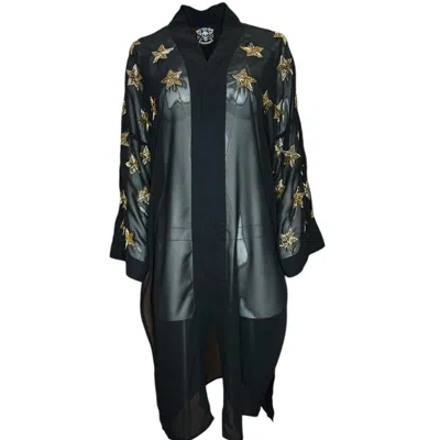 Any Old Iron Women's Gold / Black Goldie Star Black Duster