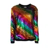 Any Old Iron Women's Golden Rainbow Reversible Sequin Sweatshirt In Yellow