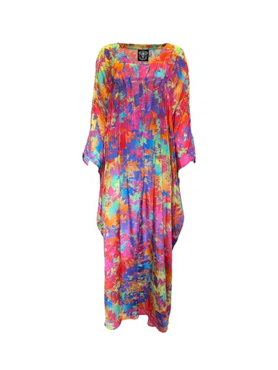Any Old Iron Women's Orange / Pink Pastel Lightning Multicolor Kaftan