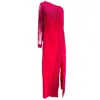 ANY OLD IRON WOMEN'S PINK / PURPLE PINK PANTHER FRINGE DRESS