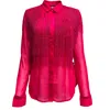Any Old Iron Women's Pink / Purple Pinky Hand-beaded Fringe Shirt In Pink/purple