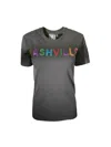 Any Old Iron Women's Rainbow Sequin Nashville Black T-shirt In Black