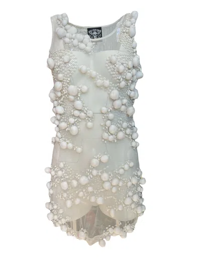 Any Old Iron Women's White Bobble Dress