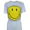 Any Old Iron Women's White / Black / Yellow White Just Safe Smiley T-shirt In White/black/yellow