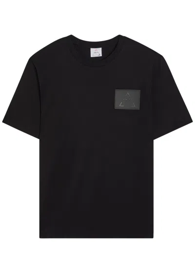 An-y1 Carlifto Logo Stretch-cotton T-shirt In Black
