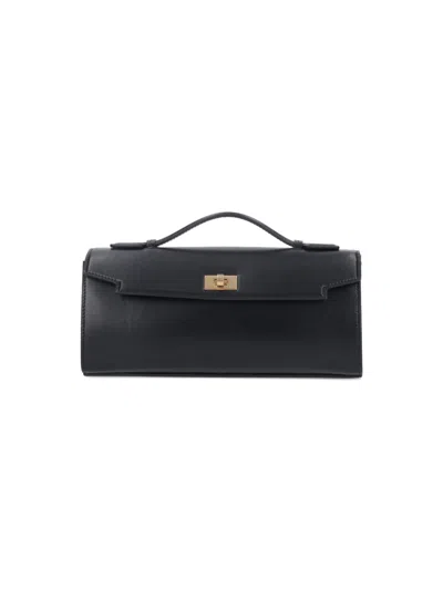 Anya Hindmarch 100% Cowhide Leather Handbag In Black