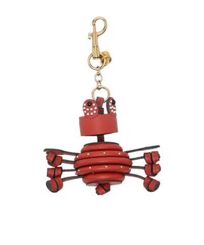 Anya Hindmarch Animal-patterned Keychain In Brown