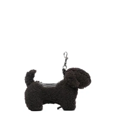 Anya Hindmarch Animal-shaped Keychains In Brown