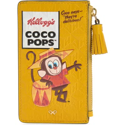 Anya Hindmarch Anya Brands Coco Pops Zip Card Case In Yellow