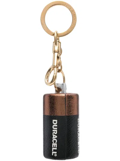 Anya Hindmarch Anya Brands Duracell Keyring In Black