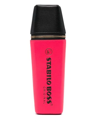 Anya Hindmarch Anya Brands Stabilo Boss Pencil Case In Pink