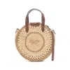 Anya Hindmarch Small Leather-trimmed Crocheted Raffia Tote In Brown