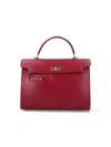 Anya Hindmarch Gold Tone Hardware Structured Shoulder Bag In Red