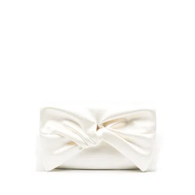 Anya Hindmarch Bow Clutch Bag In White