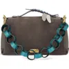 Anya Hindmarch Bathurst Dragonfly Detail Leather & Suede Satchel