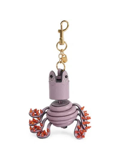 Anya Hindmarch Bead-embellished Bag Accessorie In Pink