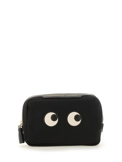 Anya Hindmarch Beauty Case "important Things Eyes" In Black