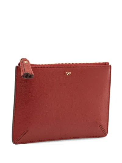 Pre-owned Anya Hindmarch Bespoke Loose Pocket Pouch In Red