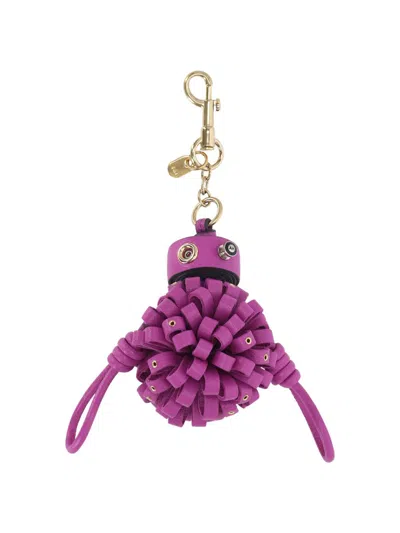 Anya Hindmarch Eyelet Character Charm In Purple