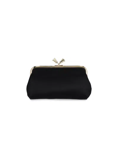 Anya Hindmarch Black Bespoke Maud Tassel Viscose Clutch