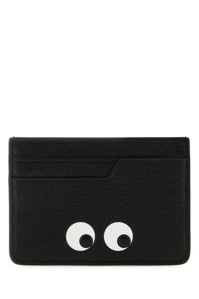 Anya Hindmarch Embossed Graphic Card Holder In Black