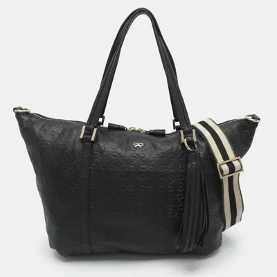 Pre-owned Anya Hindmarch Black Leather Satchel