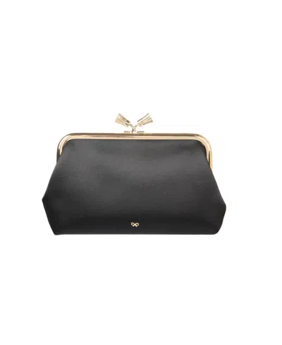 Anya Hindmarch Black Logo Clutch