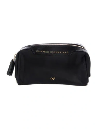 Pre-owned Anya Hindmarch Black Nylon  Cosmetic Bag