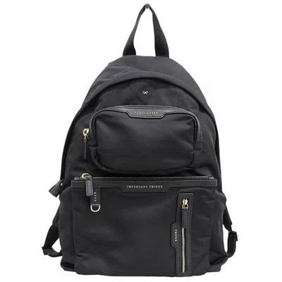 Pre-owned Anya Hindmarch Black Nylon Backpack ()
