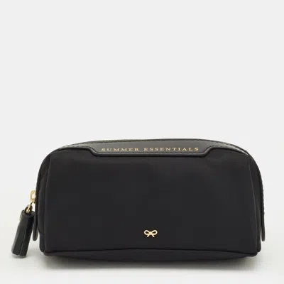 Pre-owned Anya Hindmarch Black Nylon Girlie Stuff Pouch