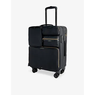 Anya Hindmarch Black Short-haul Four-wheel Recycled-nylon Luggage Case