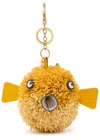Anya Hindmarch Blowfish Raffia Bag Charm In Beige